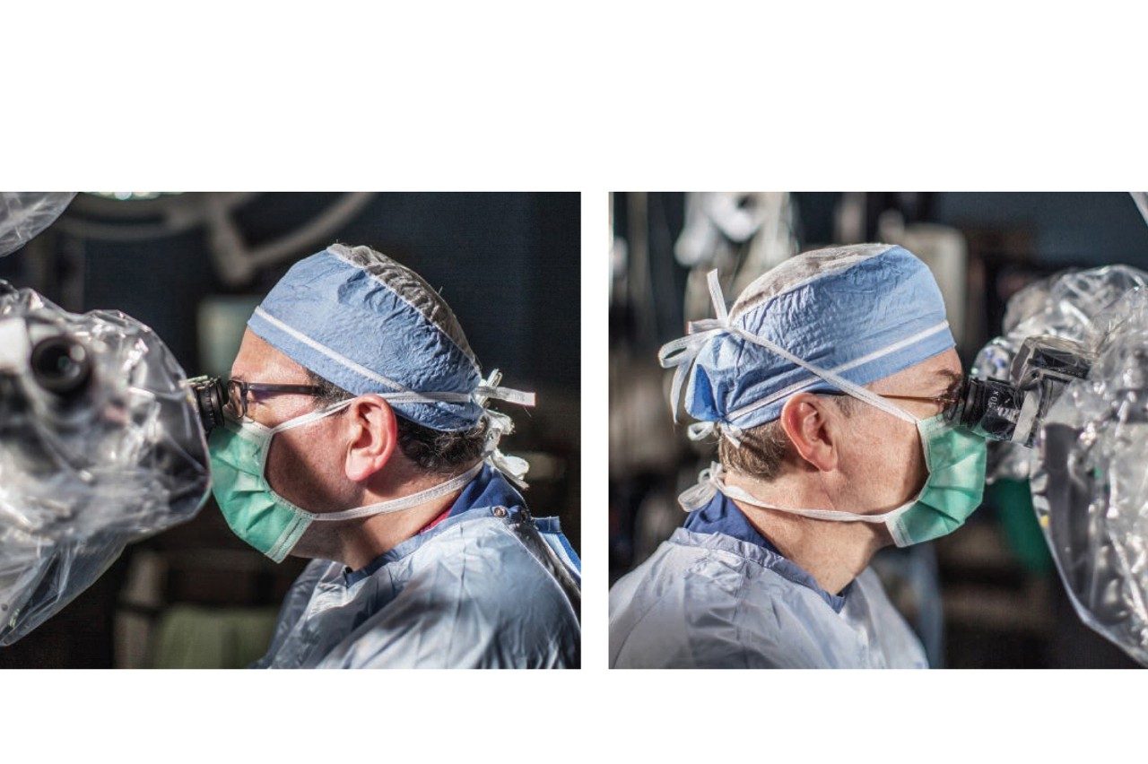 Franco DeMonte, M.D., left, and Paul Gidley, M.D., are members of the Skull Base Tumor Program’s multidisciplinary team
