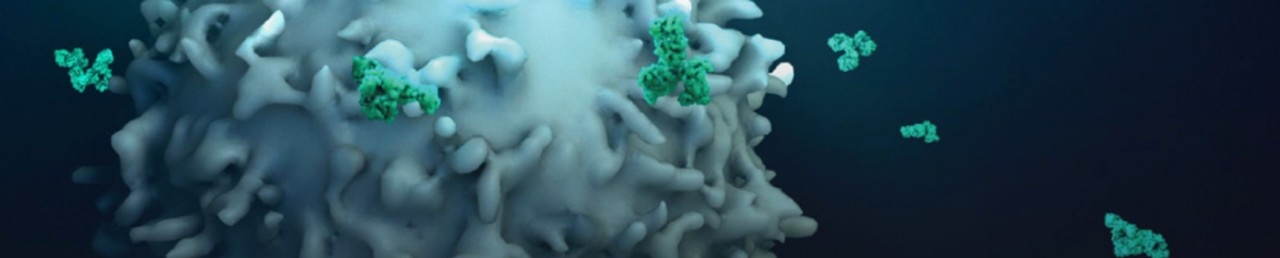 Blue and green cell graphic